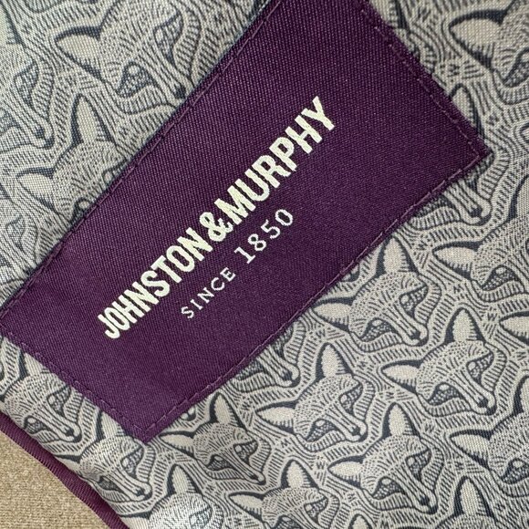 Johnston & Murphy Jacket Sport Coat Mens Medium M Fox Print Lined SOFT Blazer - Picture 4 of 12